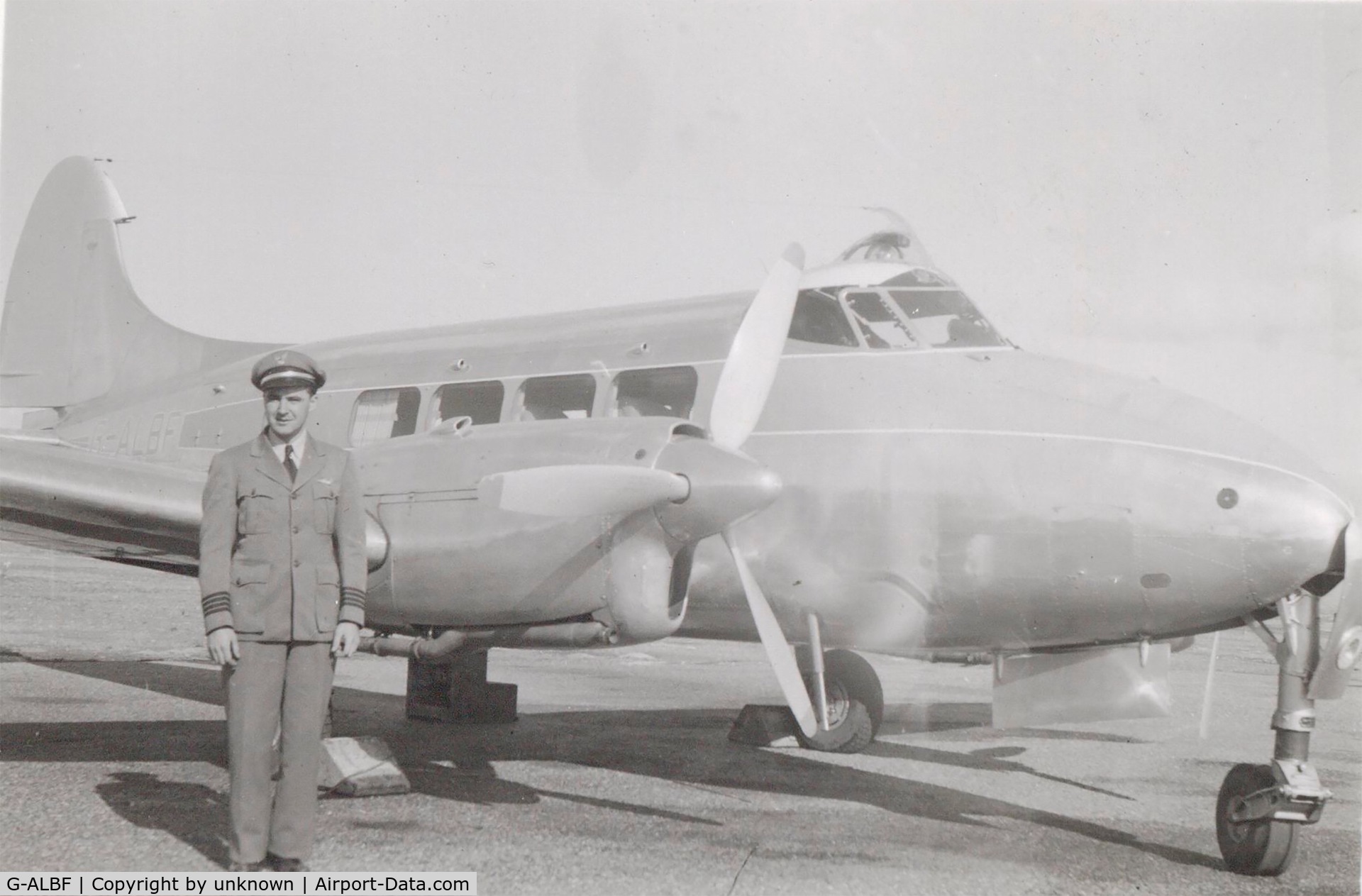 G-ALBF, 1948 De Havilland DH-104 Dove 5 C/N 04152, Capt. Clarke C. Cole  Alaska Airlines 1948-1970