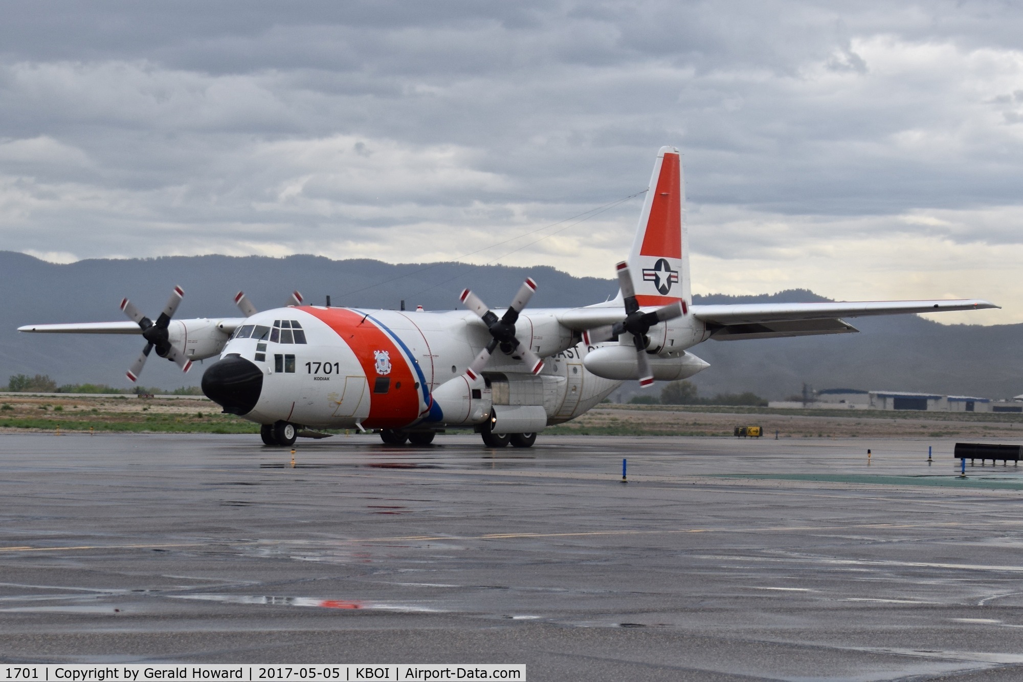 1701, 1983 Lockheed HC-130H Hercules C/N 382-4958, Taxiing on Foxtrot for RWY 10R.