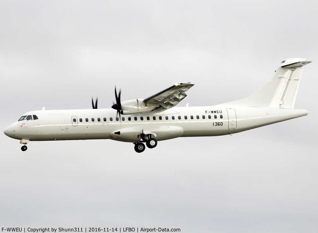 F-WWEU, 2016 ATR 72-600 (72-212A) C/N 1360, C/n 1360 - To be F-WTDB