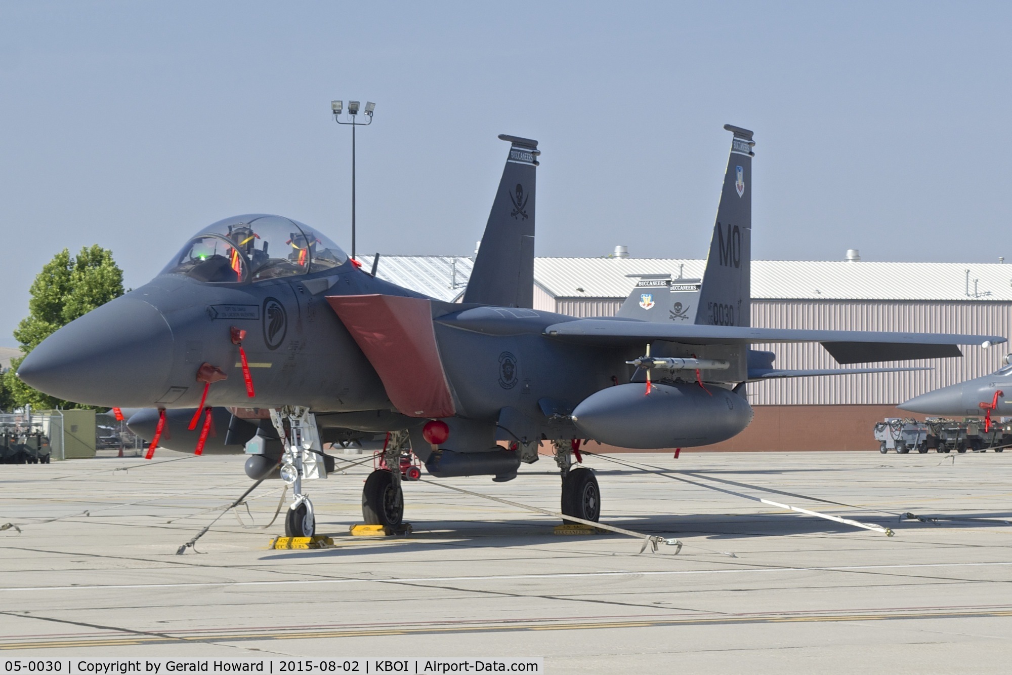 05-0030, 2005 Boeing F-15SG Strike Eagle C/N SG30, Parked on Idaho ANG ramp. 428th Fighter Sq. 