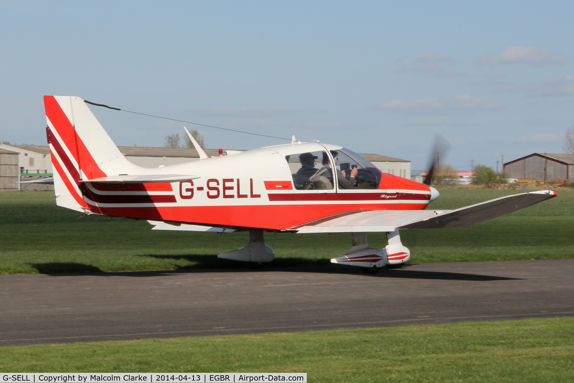 G-SELL, 1976 Robin DR-400-180 Regent Regent C/N 1153, Robin DR-400-180 Regent at Beighton Airfield's Early Bird Fly-In. April 13th 2014.