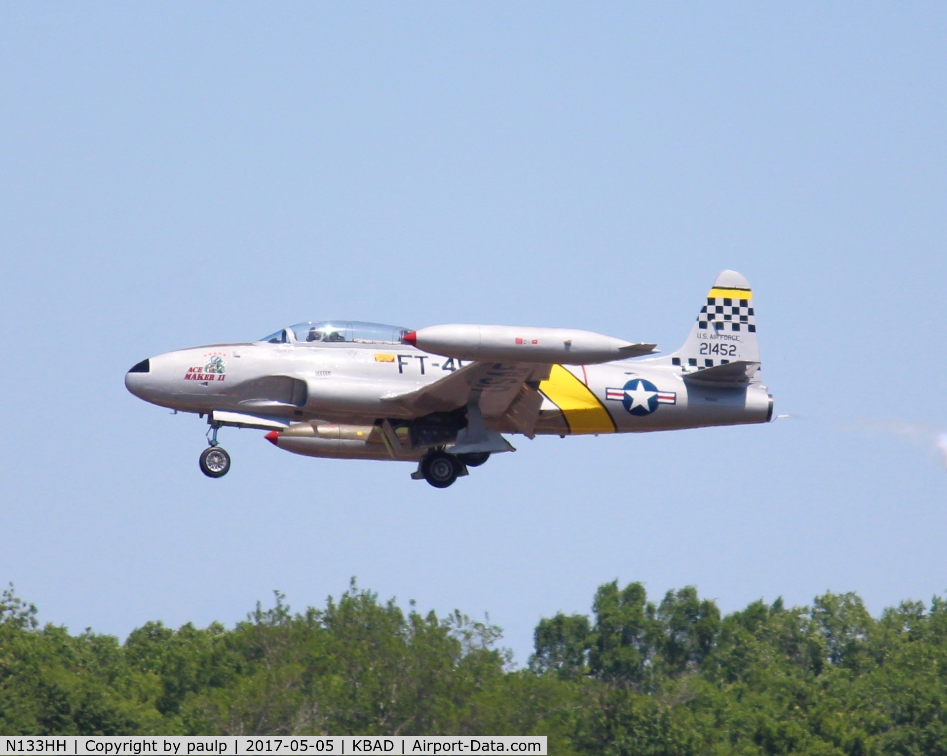 N133HH, Canadair CT-133 Silver Star 3 (CL-30) C/N 133452, At Barksdale Air Force Base.