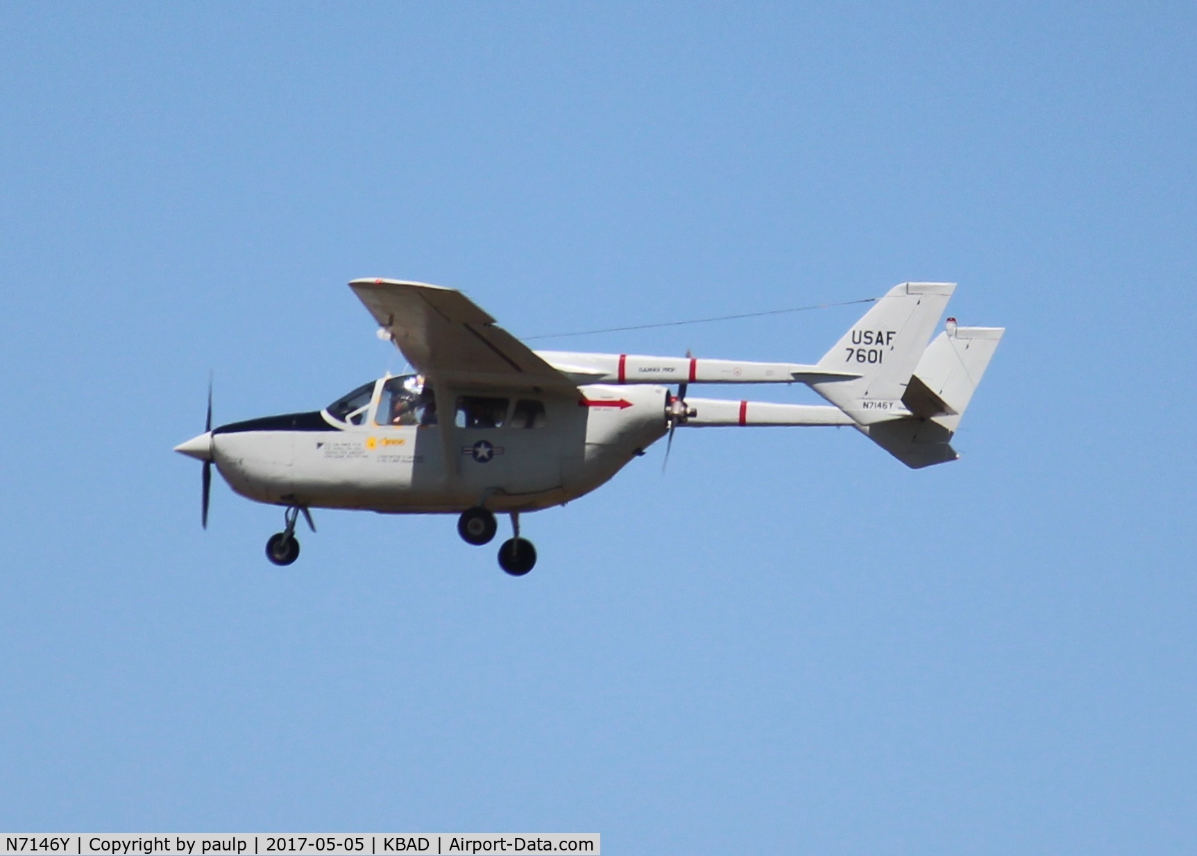 N7146Y, 1969 Cessna M337B (O-2A) Super Skymaster C/N 337M-0399 (69-7601), At Barksdale Air Force Base.