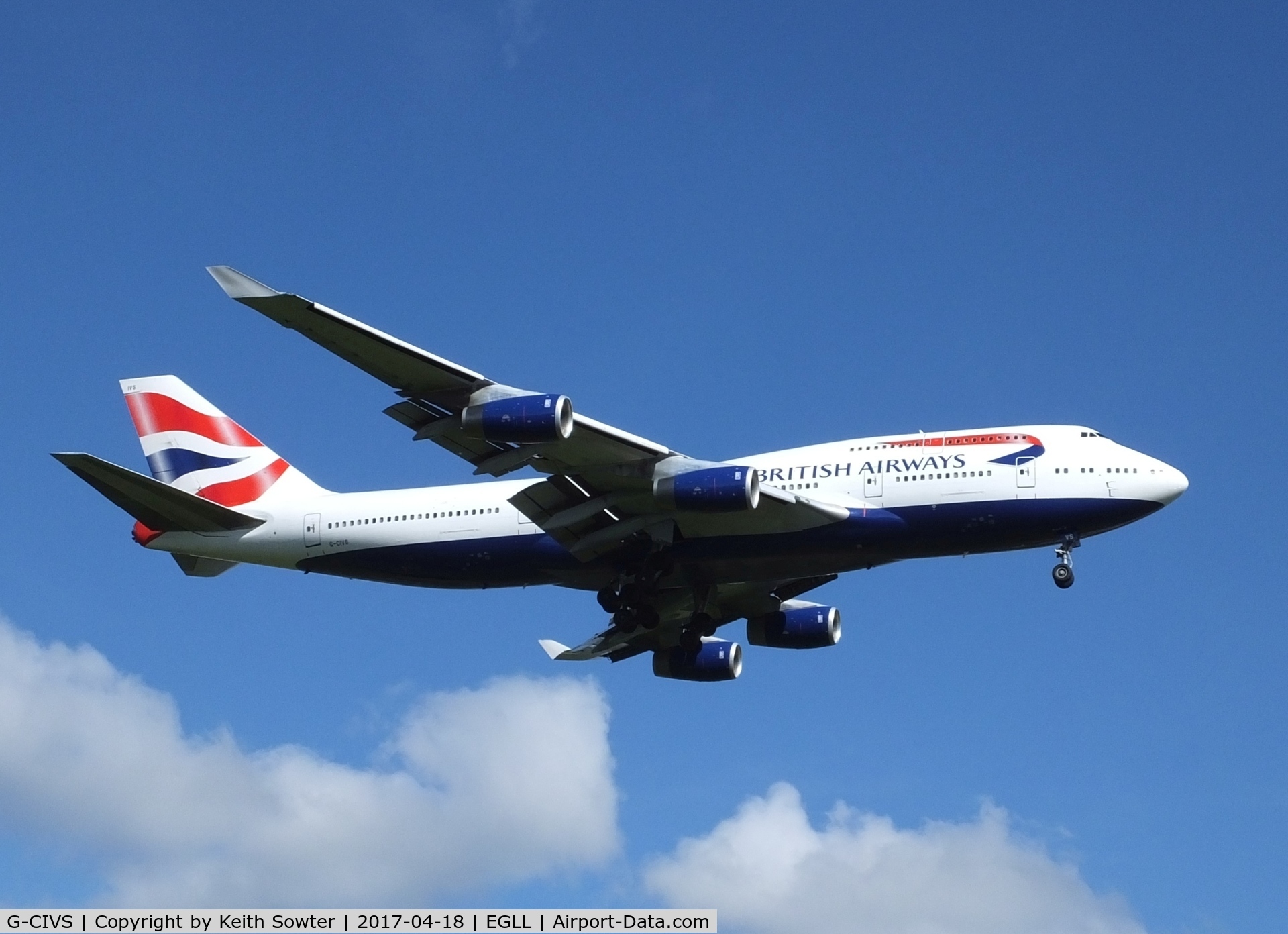 G-CIVS, 1998 Boeing 747-436 C/N 28851, Short finals to land Heathrow 09L