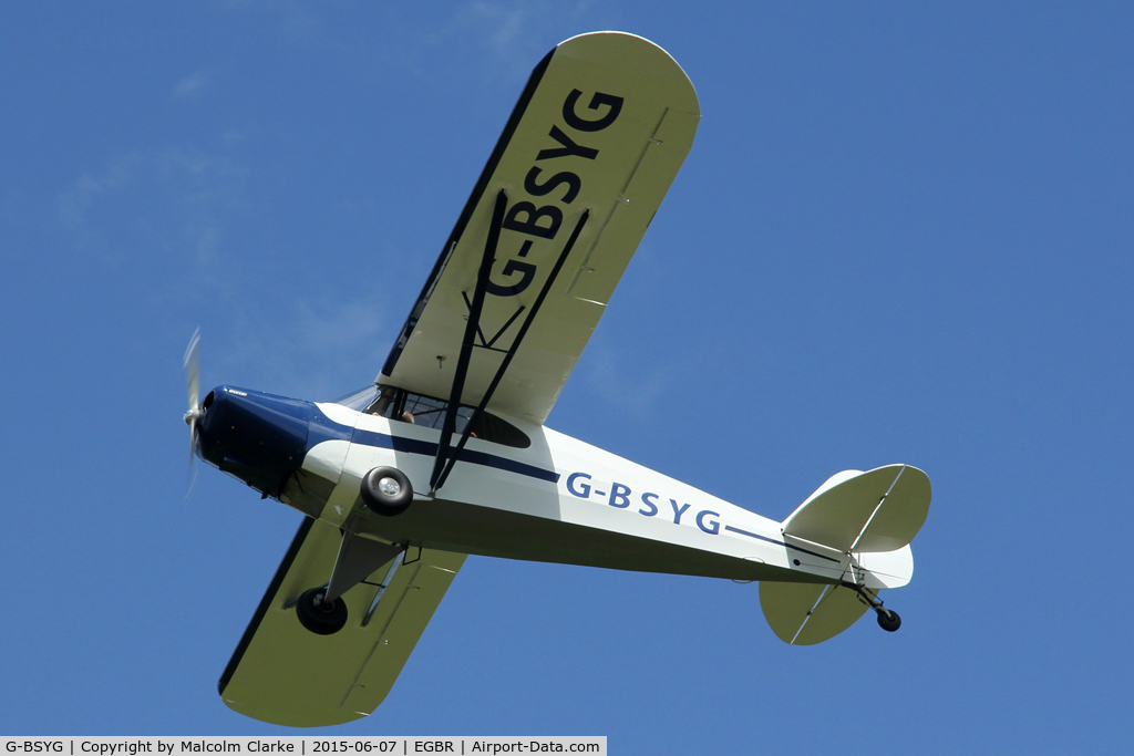 G-BSYG, 1947 Piper PA-12 Super Cruiser C/N 12-2106, Piper PA-12 Super Cruiser at Breighton Airfield's Radial Fly-In. June 7th 2015