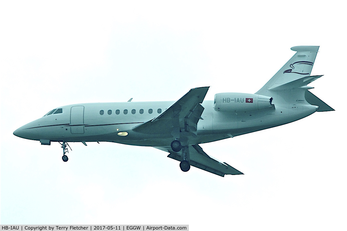 HB-IAU, 2003 Dassault Falcon 2000EX C/N 14, At London - Luton Airport