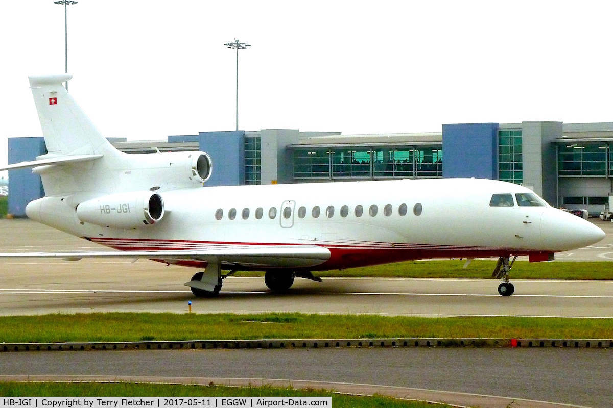 HB-JGI, 2009 Dassault Falcon 7X C/N 067, At London - Luton Airport