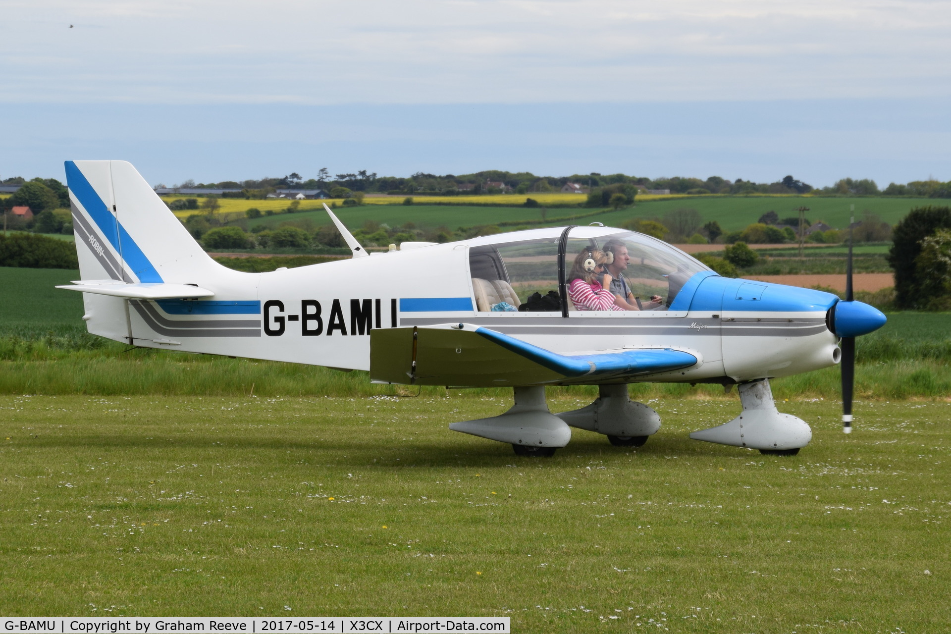 G-BAMU, 1972 Robin DR-400-160 Chevalier C/N 778, Just landed at Northrepps.