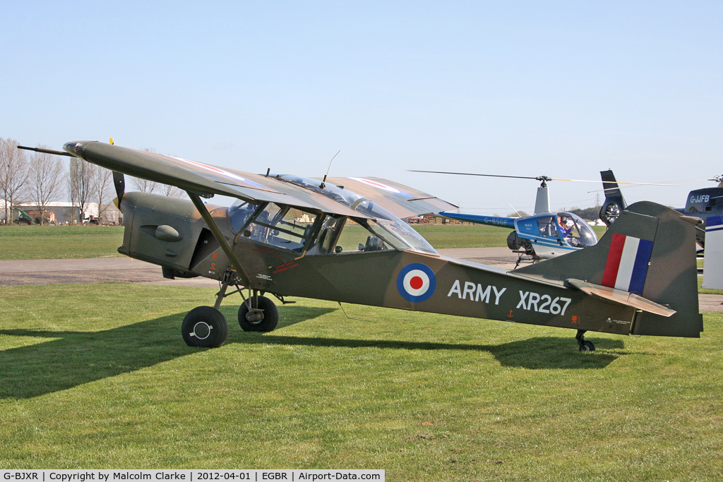 G-BJXR, 1962 Auster AOP.9 C/N 184, Auster AOP9 at Breighton Airfield's April Fools Fly-In. April 1st 2012.