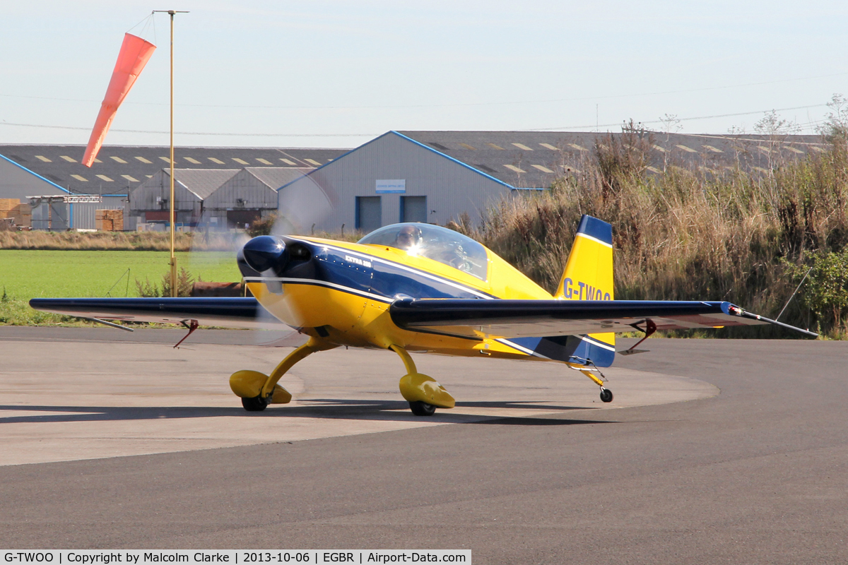 G-TWOO, 1996 Extra EA-300/200 C/N 05, Extra EA-300-200 G-TWOO at Breighton Airfield's Pre-Hibernation Fly-In. October 6th 2013.