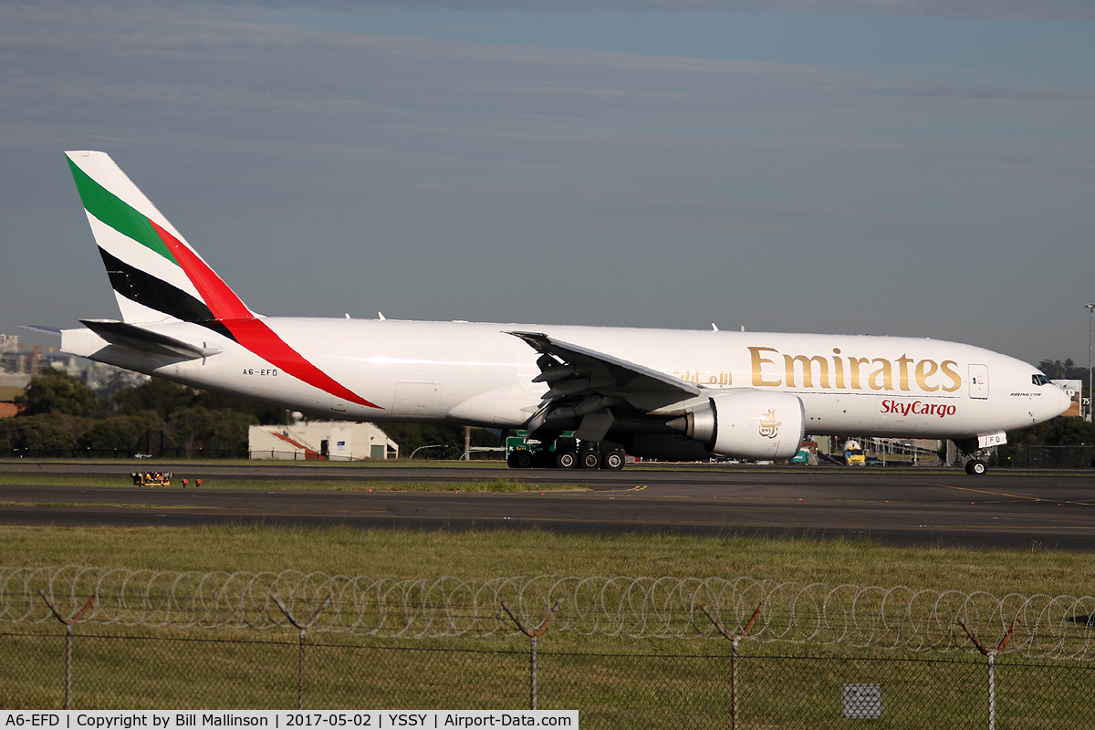 A6-EFD, 2009 Boeing 777-F1H C/N 35606, TAXI FROM 34L