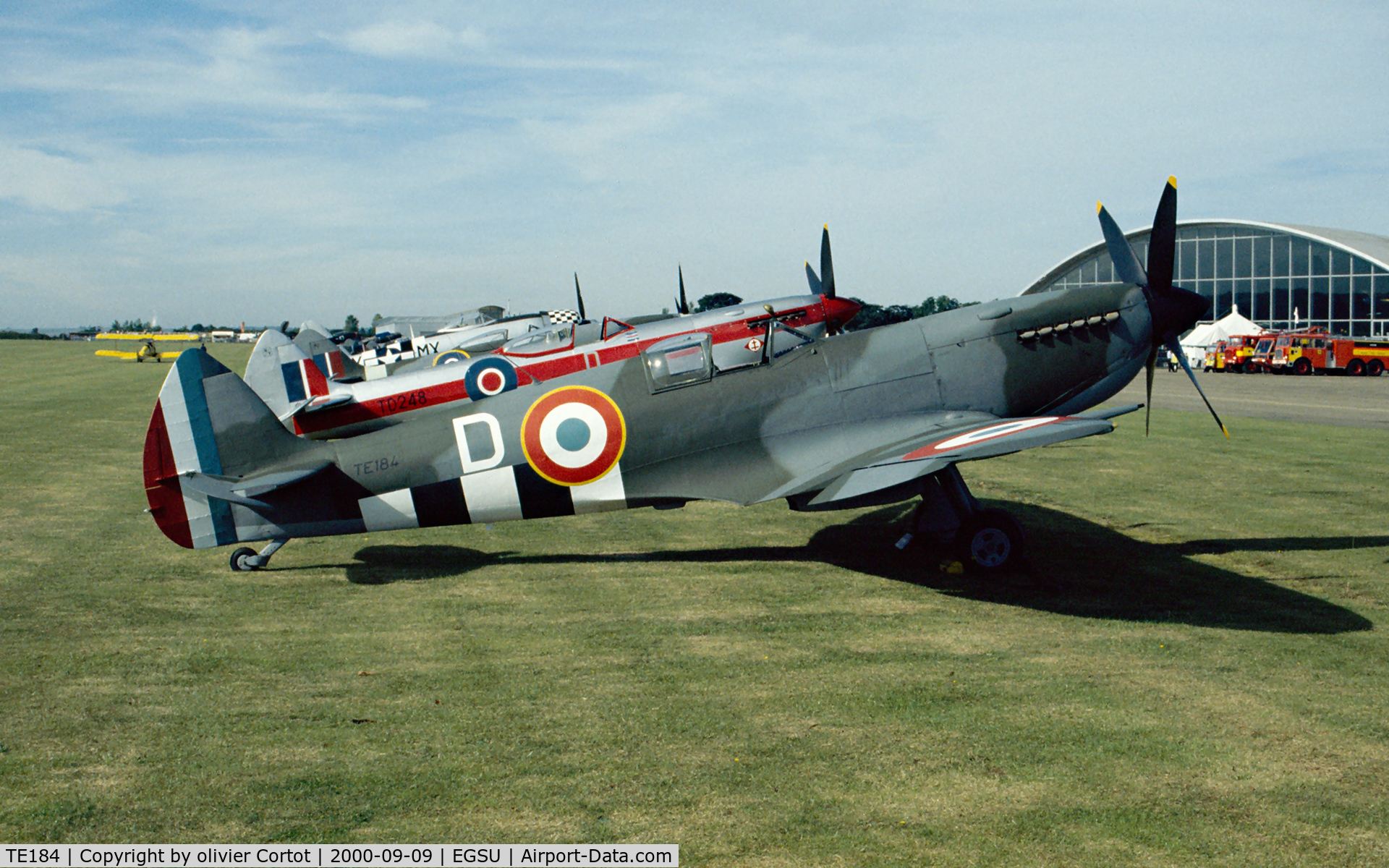 TE184, 1945 Supermarine 361 Spitfire LF.XVIe C/N CBAF.IX.4394, In French colours, Duxford 2000