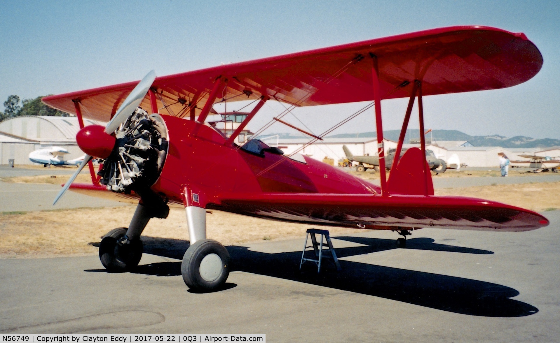 N56749, 1942 Boeing A75N1(PT17) C/N 75-3916, Schellville Airport Sonoma California. 1999.