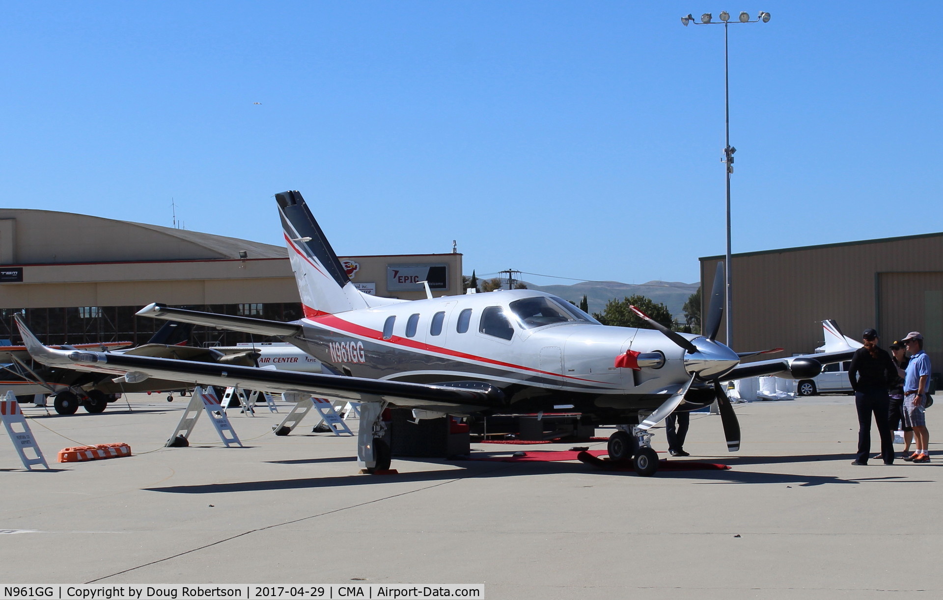 N961GG, 2016 Daher-Socata TBM-700 C/N 1111, 2016 DAHER SOCATA TBM 700, one P&W(C)PT-66D flat rated at 850 sHp, 5 blade CS prop, winglets, at AOPA FLY-IN
