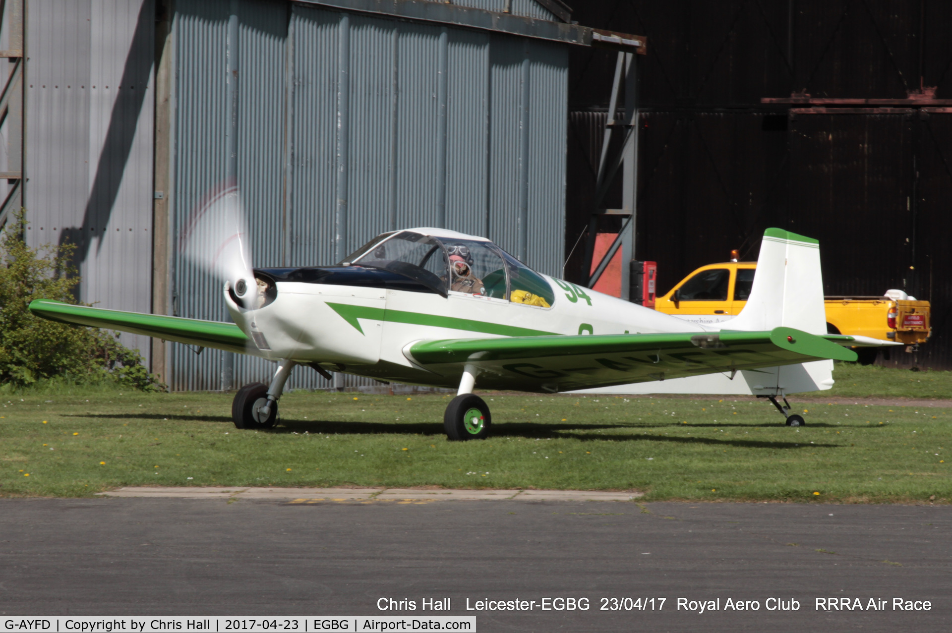 G-AYFD, 1970 Rollason Druine D-62B Condor C/N RAE/645, Royal Aero Club 3R's air race at Leicester