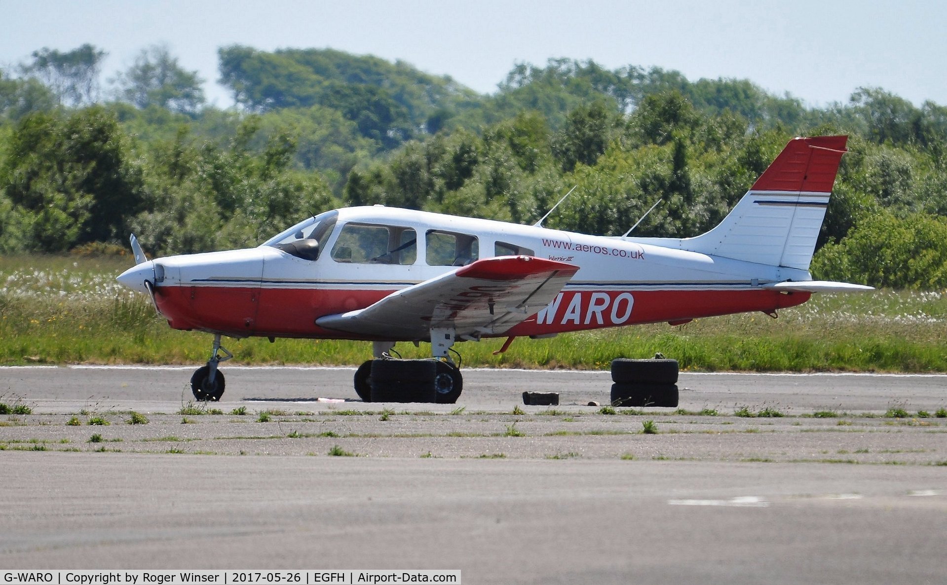 G-WARO, 1997 Piper PA-28-161 Cherokee Warrior III C/N 28-42015, Visiting Warrior III operated by Aeros.