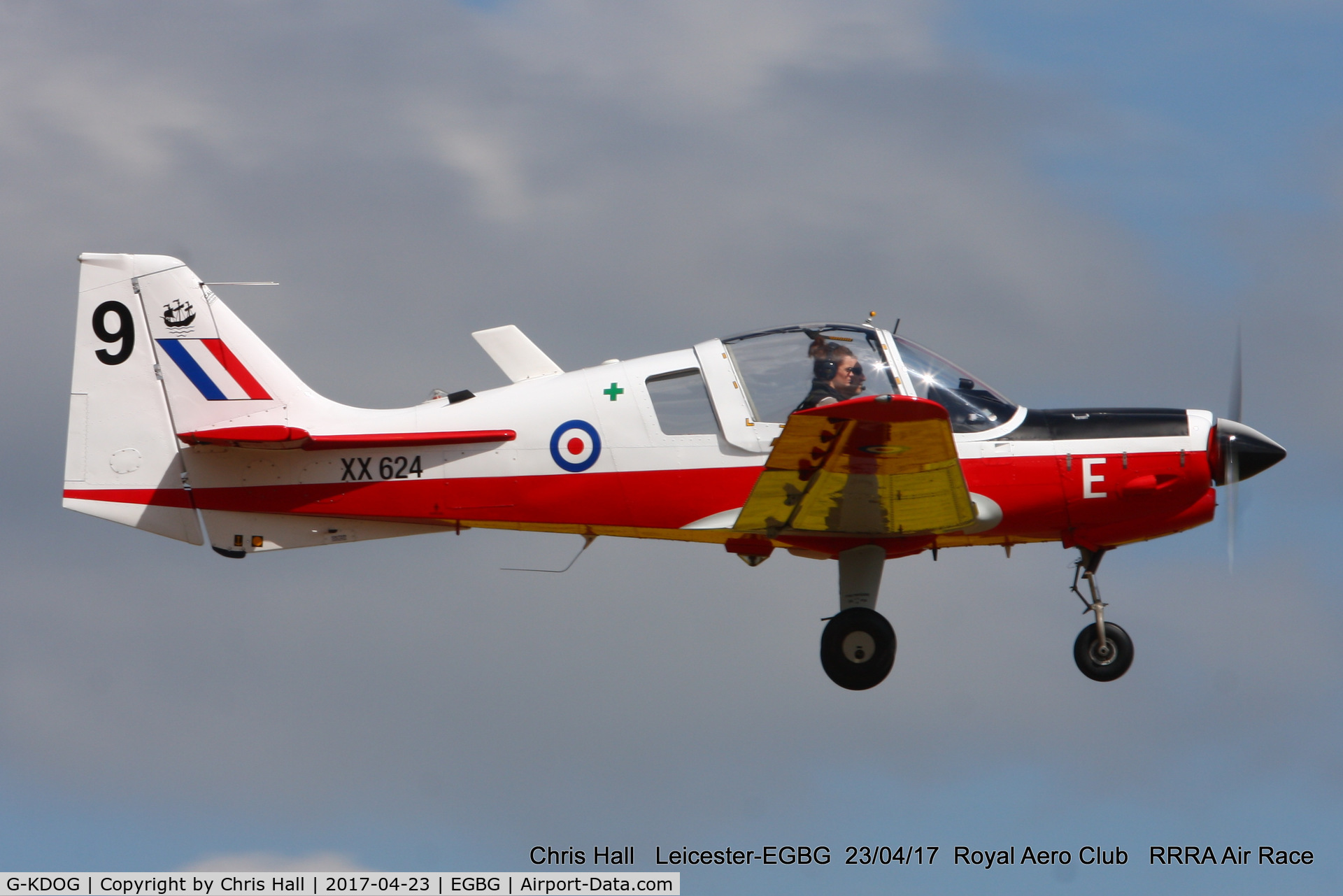 G-KDOG, 1973 Scottish Aviation Bulldog Series 120 Model 121 C/N BH120/289, Royal Aero Club 3R's air race at Leicester