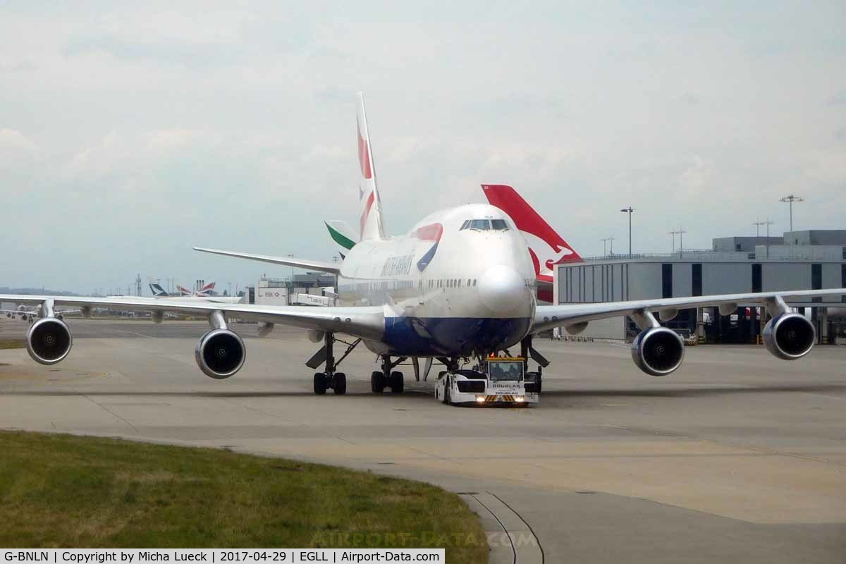 G-BNLN, 1990 Boeing 747-436 C/N 24056, At Heathrow