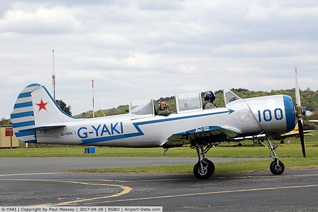 G-YAKI, 1986 Bacau Yak-52 C/N 866904, @ the Radial&Trainers Fly-In Wolverhampton(Halfpenny Green)Airport. Ex:-LY-ANM. Painted as Russian A.F.100.