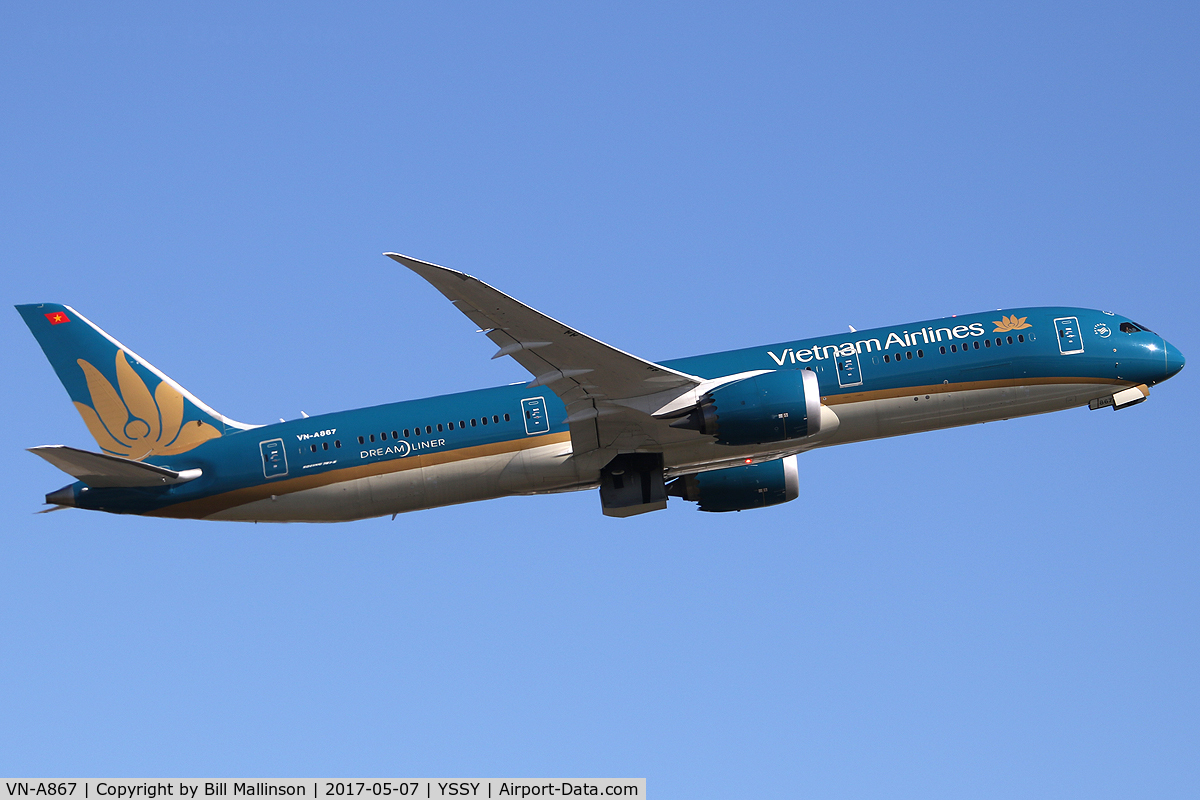 VN-A867, 2016 Boeing 787-9 Dreamliner Dreamliner C/N 39287, away to SGN