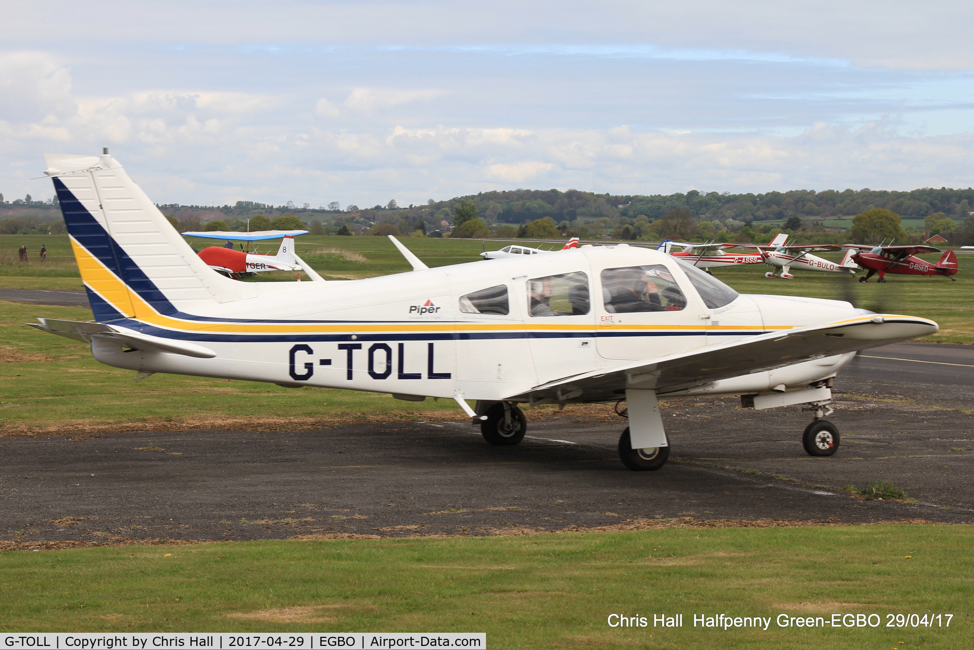 G-TOLL, 1977 Piper PA-28R-201 Cherokee Arrow III C/N 28R-7837025, at the Radial & Trainer fly-in