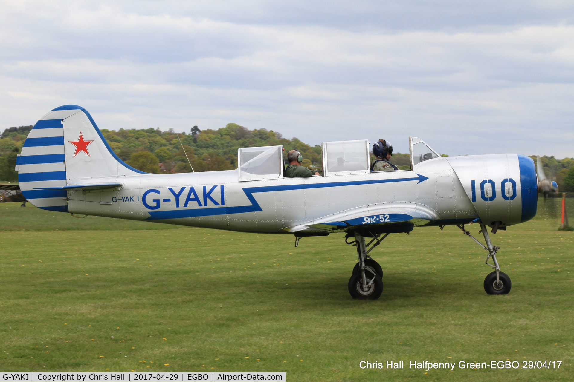 G-YAKI, 1986 Bacau Yak-52 C/N 866904, at the Radial & Trainer fly-in