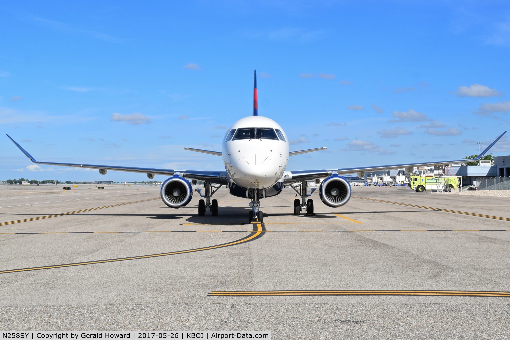 N258SY, 2017 Embraer 175LR (ERJ-170-200LR) C/N 17000655, Parked on remote spot 5.
