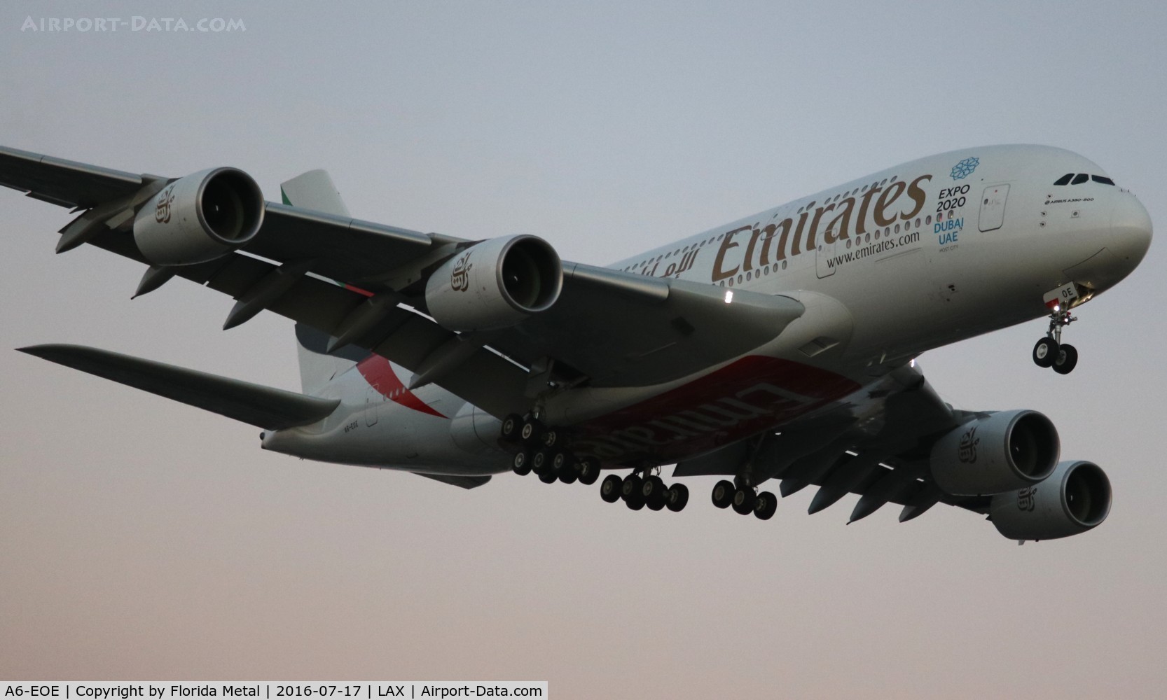 A6-EOE, 2014 Airbus A380-861 C/N 169, Emirates