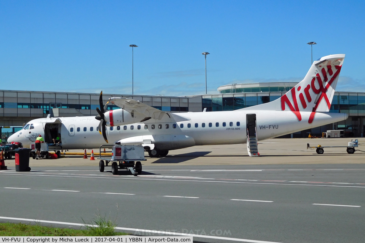 VH-FVU, 2011 ATR 72-500 C/N 978, At Brisbane