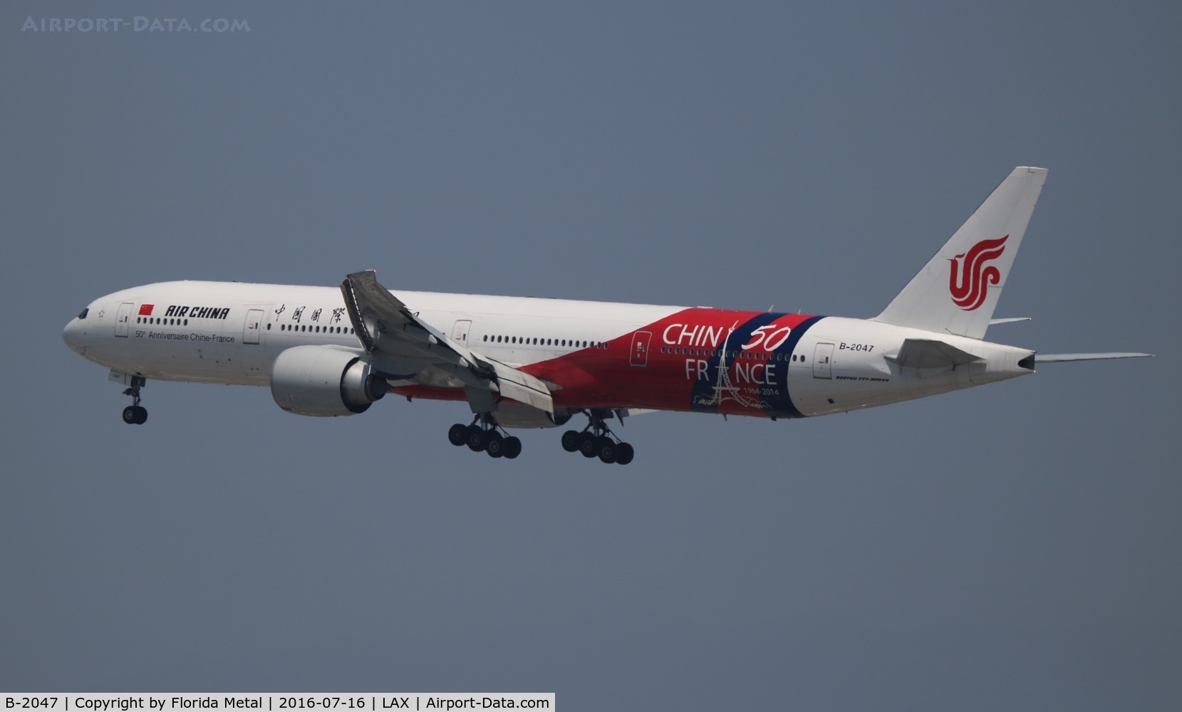 B-2047, 2014 Boeing 777-39L/ER C/N 60374/1196, Air China China to Paris 50 years