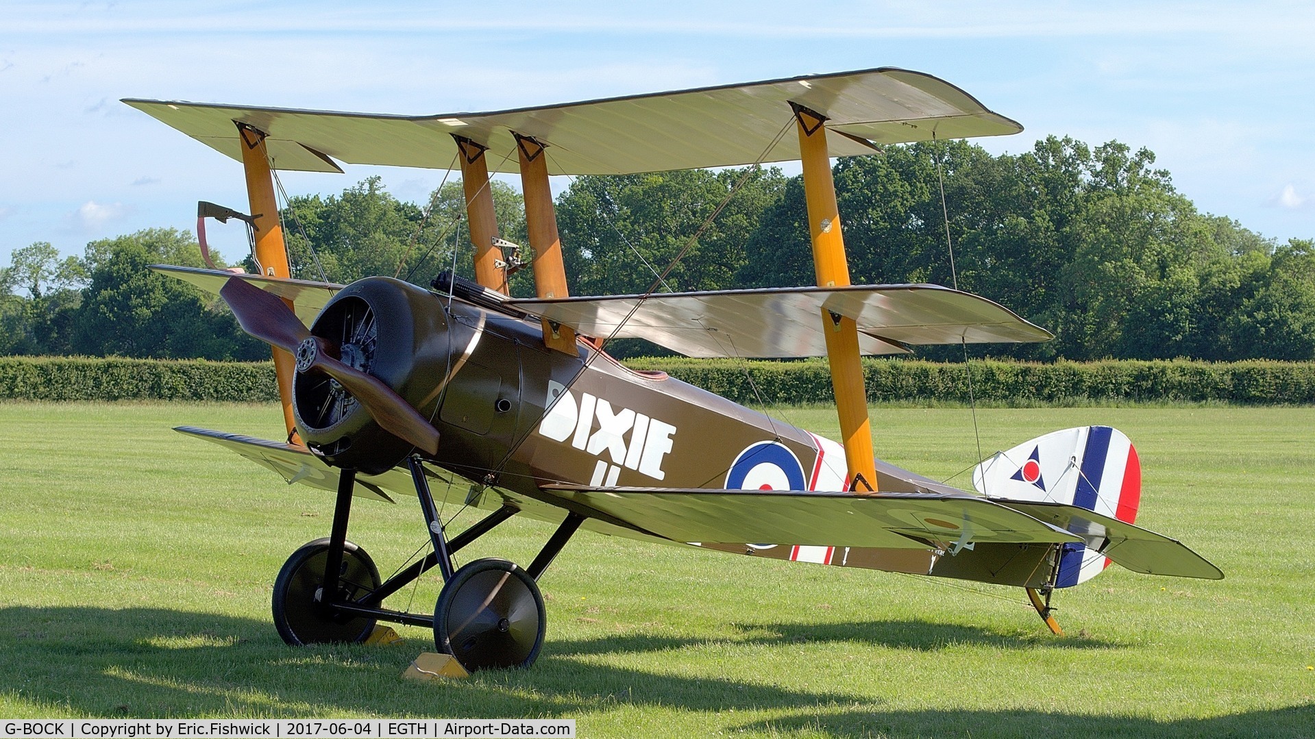 G-BOCK, 1980 Sopwith Triplane Replica C/N NAW-1, 3. G-BOCK - almost back in business - at Shuttleworth Collection's 'Fly Navy,' June 2017.
