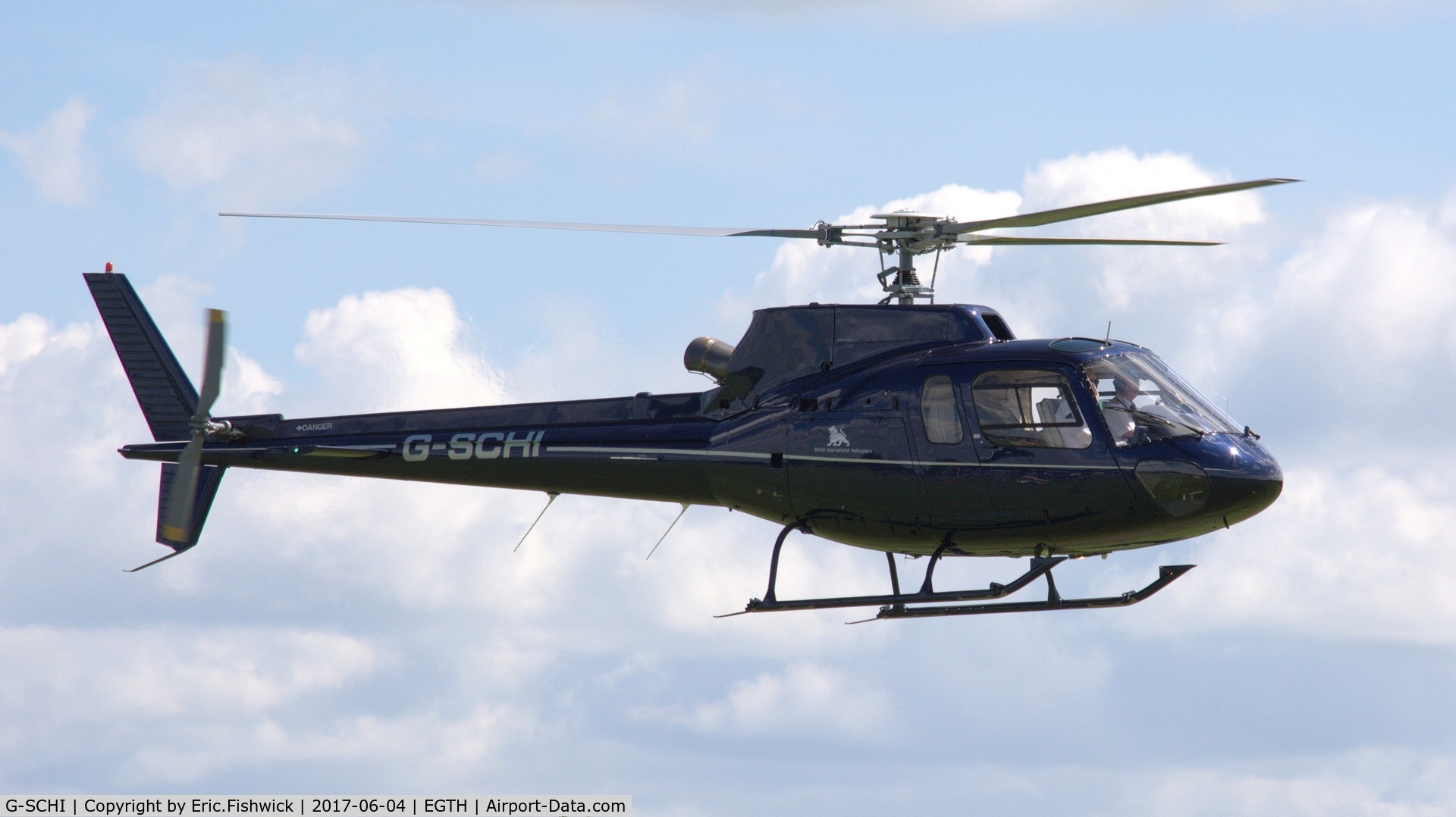 G-SCHI, 2000 Eurocopter AS-350B-2 Ecureuil Ecureuil C/N 3337, 2. G-SCHI arriving at Shuttleworth Collection's 'Fly Navy,' June 2017.