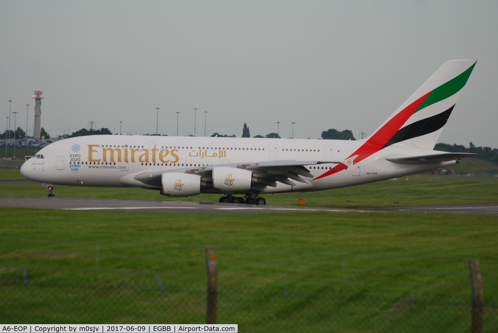 A6-EOP, 2015 Airbus A380-861 C/N 200, From Sheldon Country Park