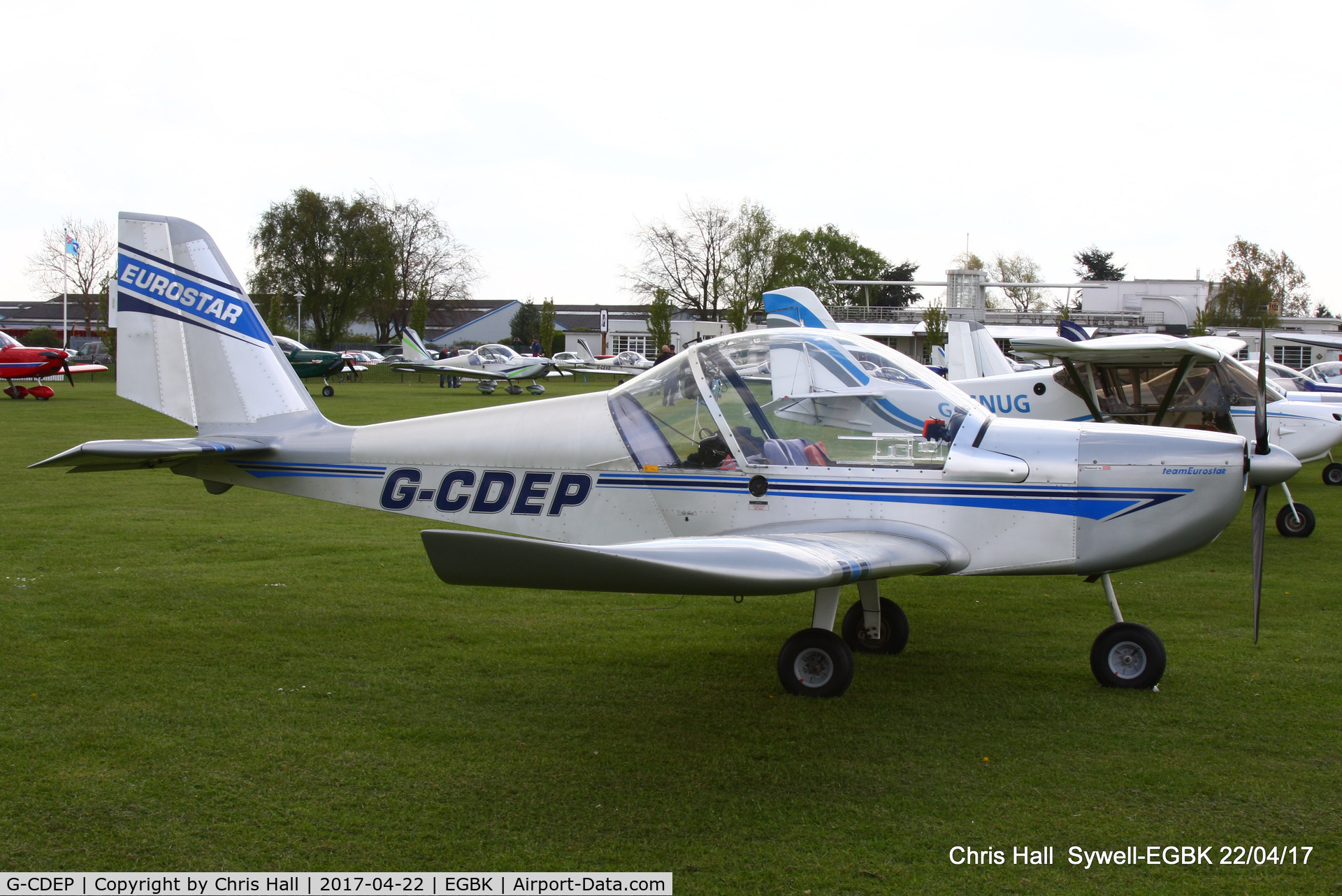 G-CDEP, 2004 Cosmik EV-97 TeamEurostar UK C/N 2128, at the EV-97 fly in. Sywell