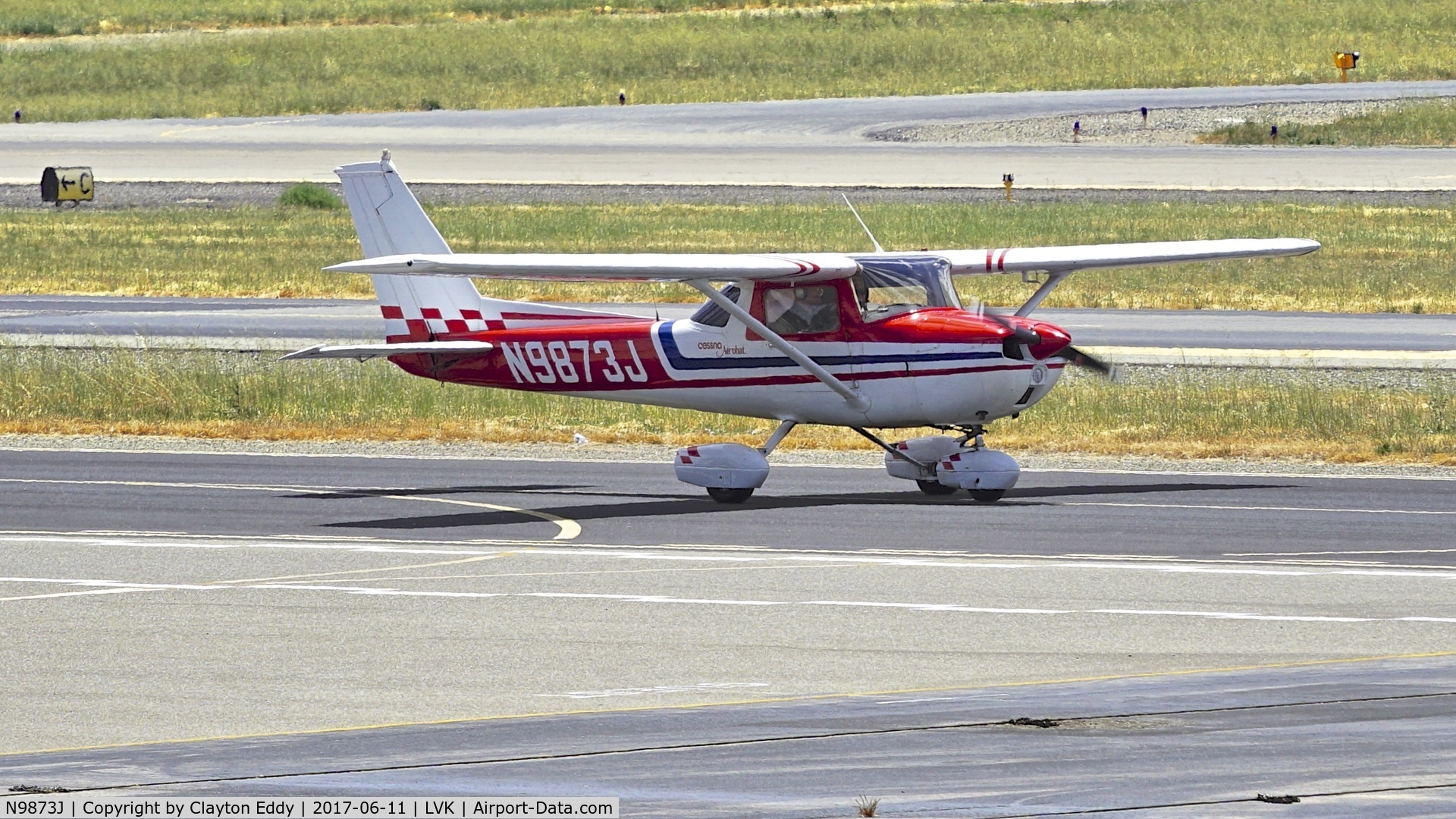 N9873J, 1976 Cessna A150M Aerobat C/N A1500682, Livermore Airport California 2017.