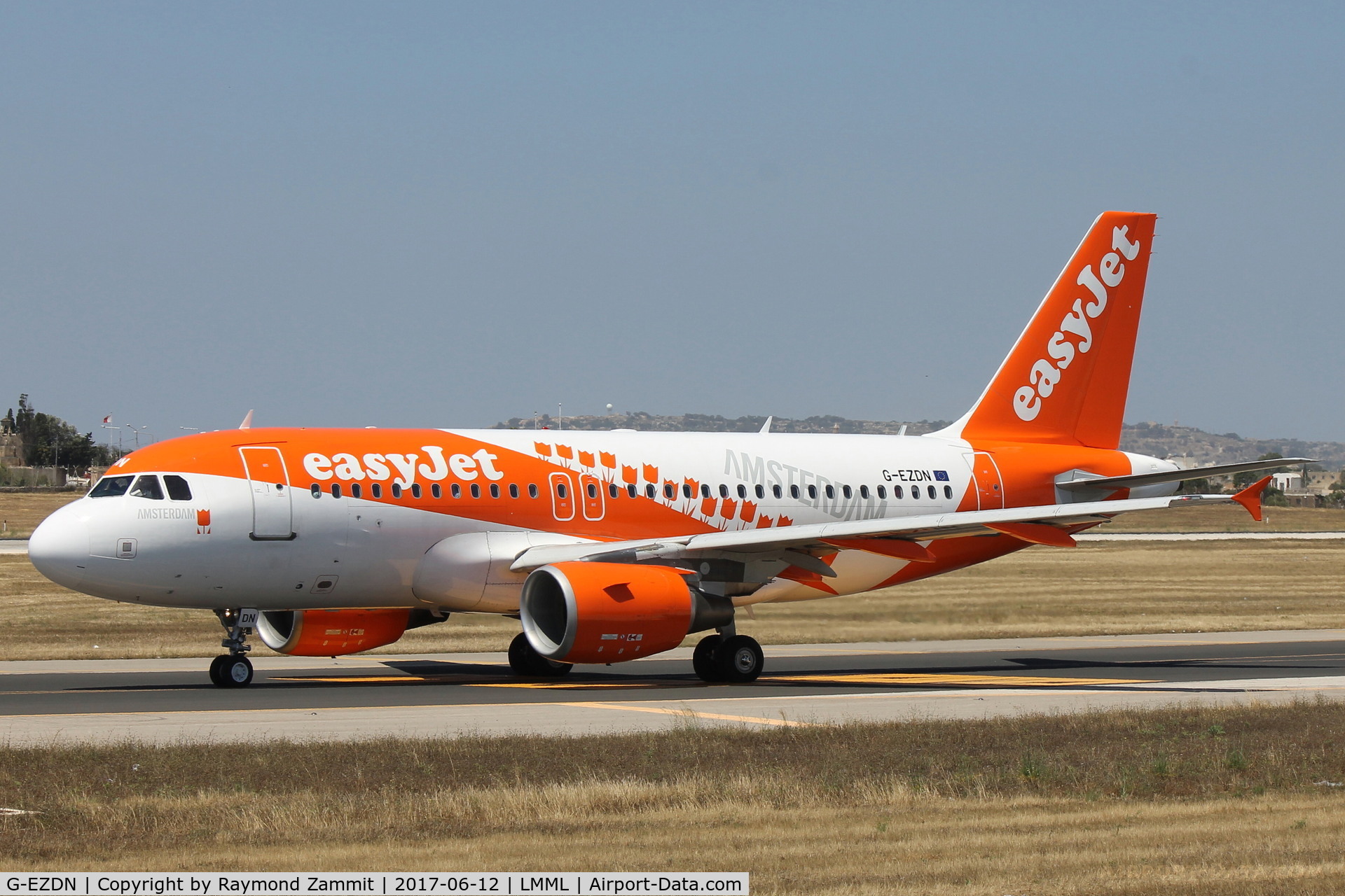 G-EZDN, 2008 Airbus A319-111 C/N 3569, A319 G-EZDN with special Amsterdam markings for Easyjet