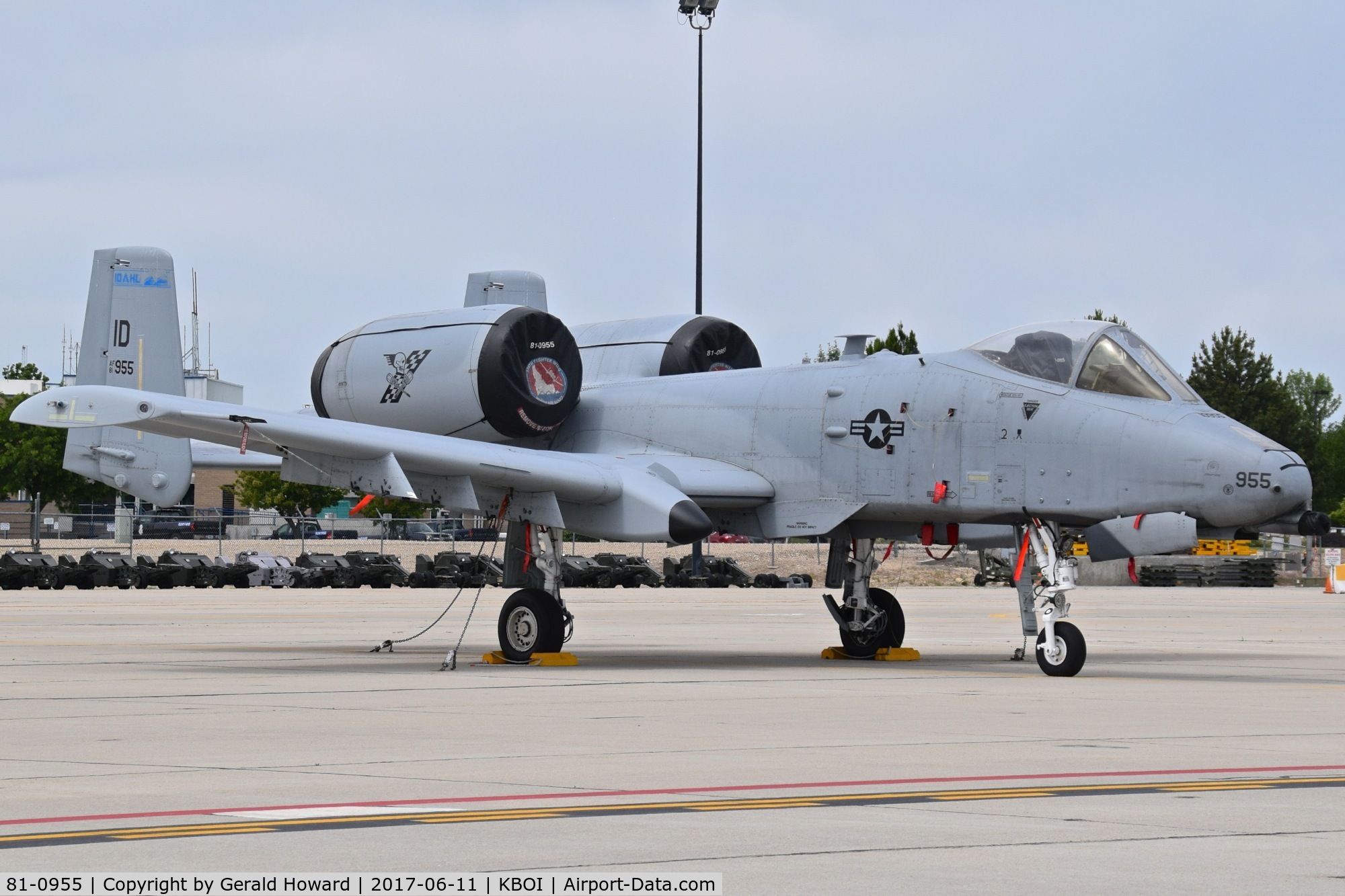 81-0955, 1981 Fairchild Republic A-10C Thunderbolt II C/N A10-0650, Parked on the ANG ramp.  190th Fighter Sq., 124th Fighter Wing, Idaho ANG.
