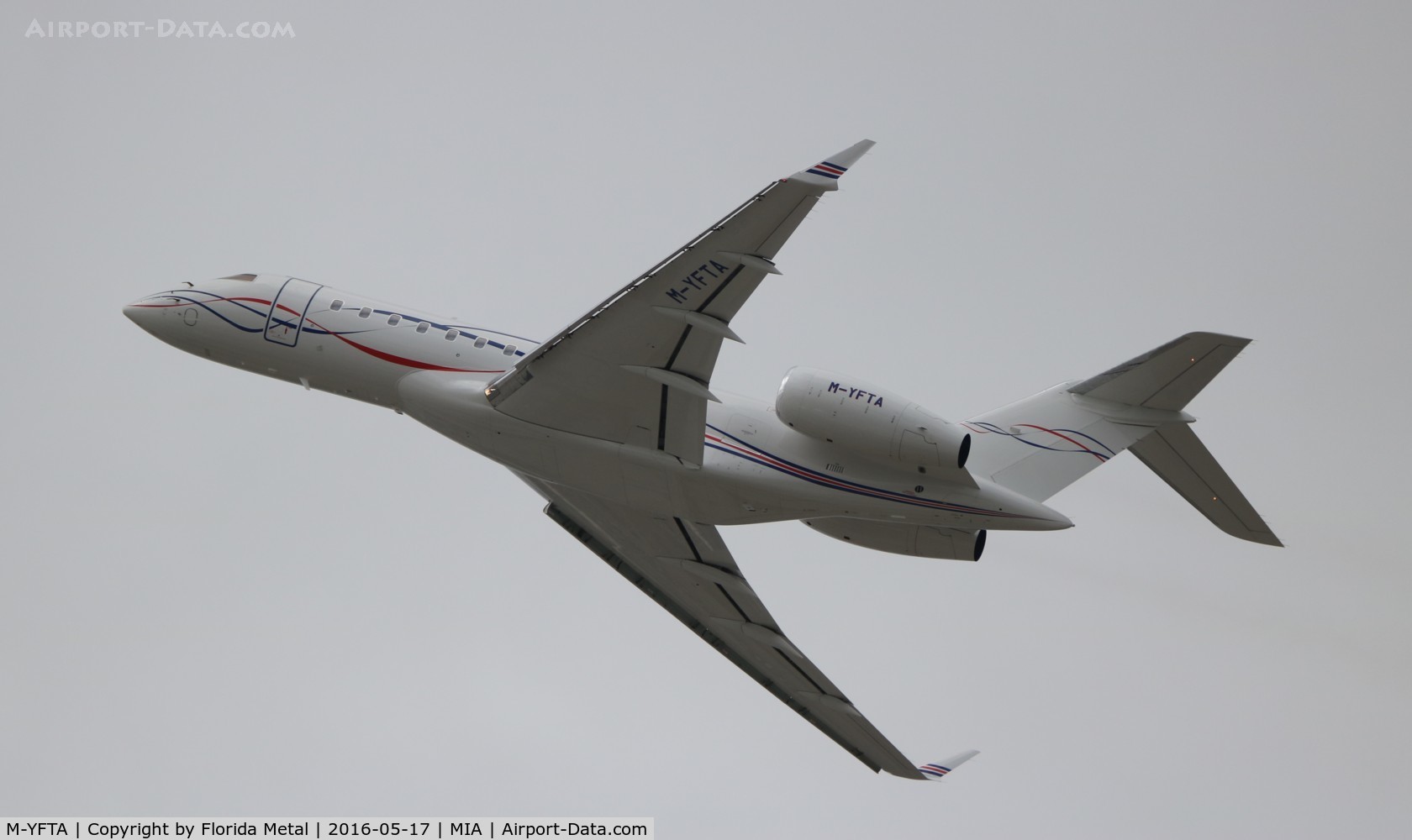 M-YFTA, 2012 Bombardier BD-700-1A10 Global 6000 C/N 9537, Global 6000