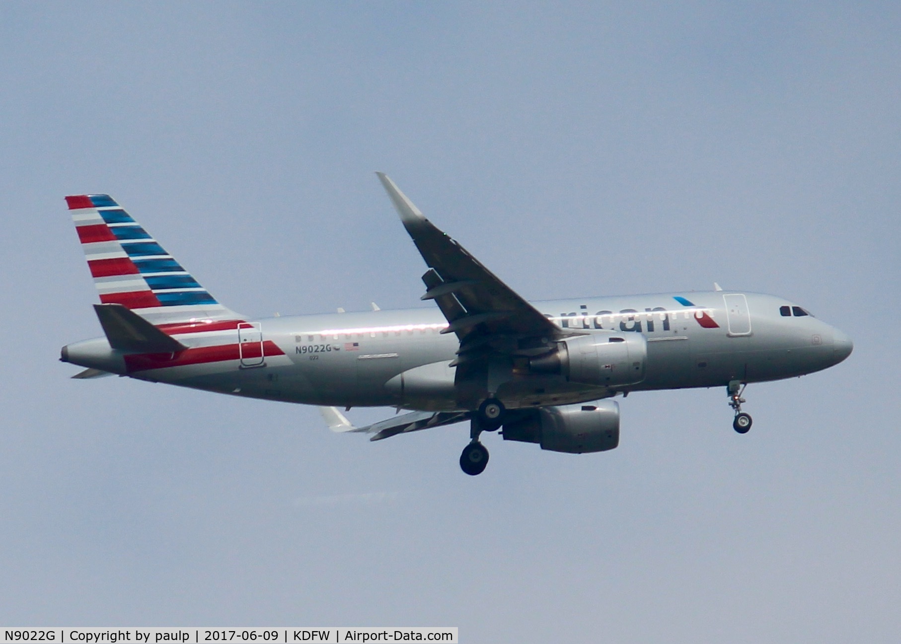 N9022G, 2014 Airbus A319-112 C/N 6310, At DFW.