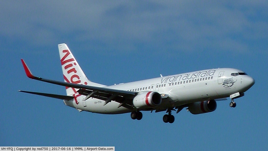 VH-YFQ, 2013 Boeing 737-8FE C/N 41010, Virgin Australia Boeing 737 VH-YFQ YMML 20170616