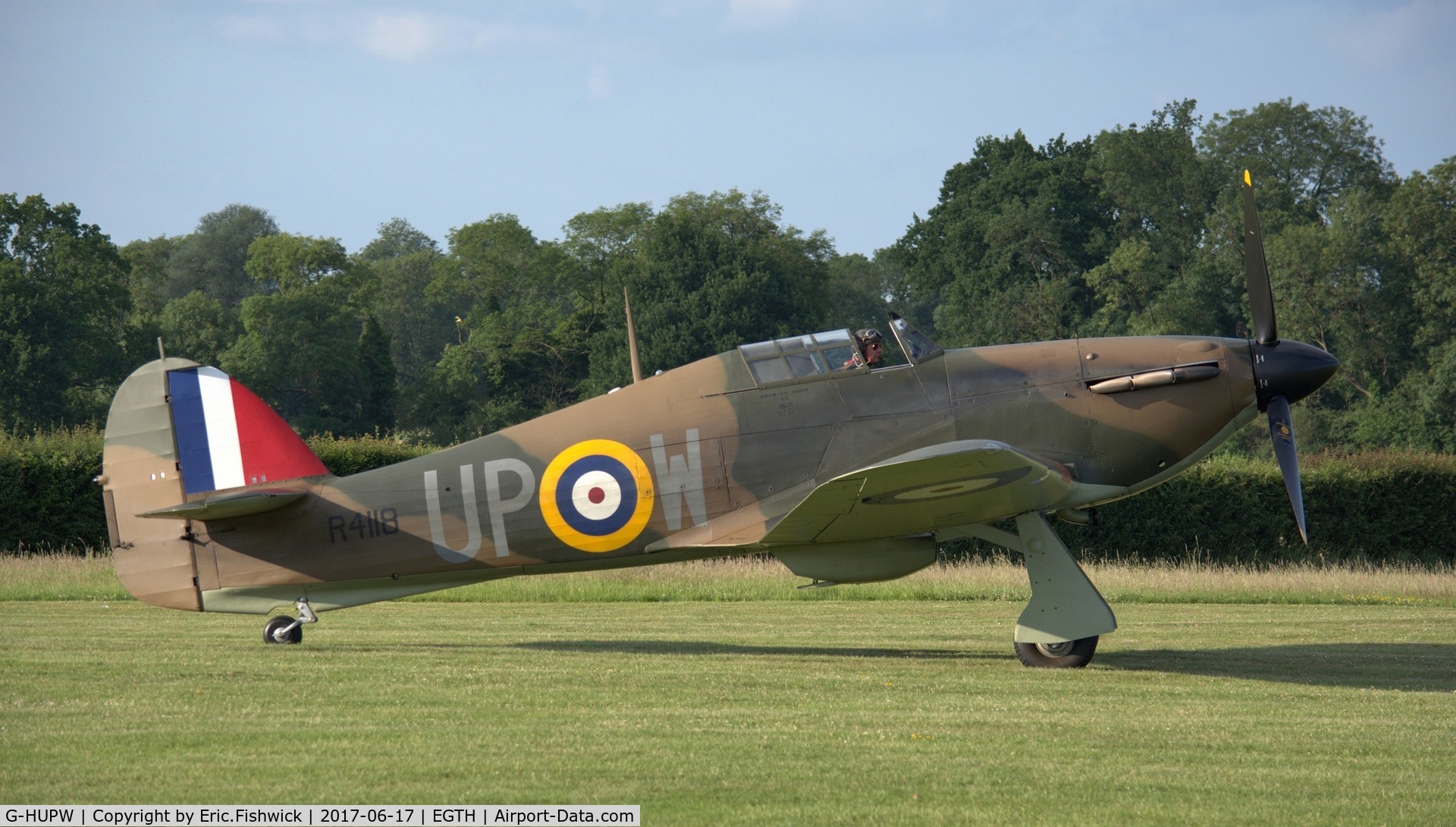 G-HUPW, 1940 Hawker Hurricane I C/N G592301, x. R4118 at the epic Evening Airshow, The Shuttleworth Collection, June, 2017