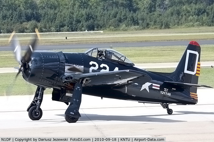 N1DF, 1948 Grumman F8F-2 (G58) Bearcat C/N D.1122, Grumman F8F-2 CN 121748, NX1DF