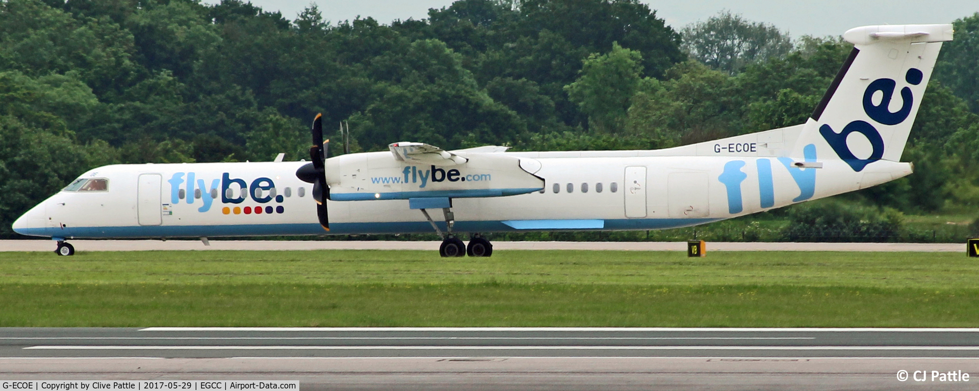 G-ECOE, 2008 De Havilland Canada DHC-8-402Q Dash 8 C/N 4212, At Manchester EGCC