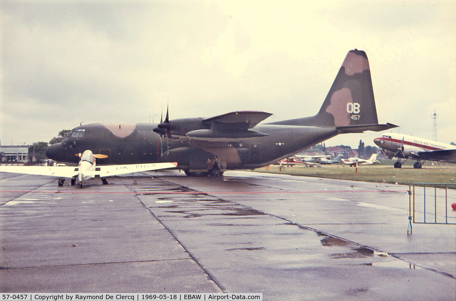 57-0457, 1957 Lockheed C-130A Hercules C/N 182-3164, At the Antwerp airshow in 1969.