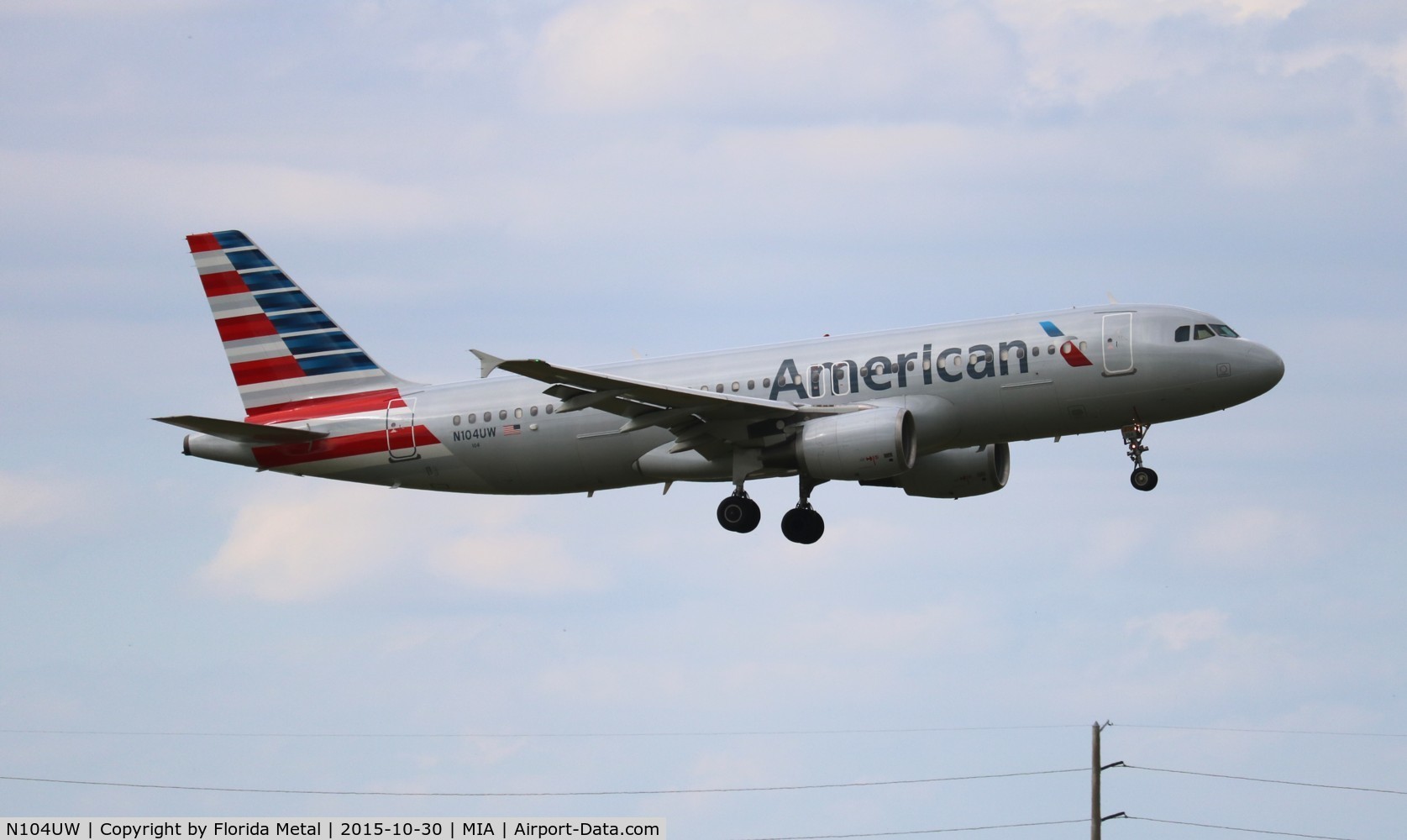 N104UW, 1999 Airbus A320-214 C/N 0863, American