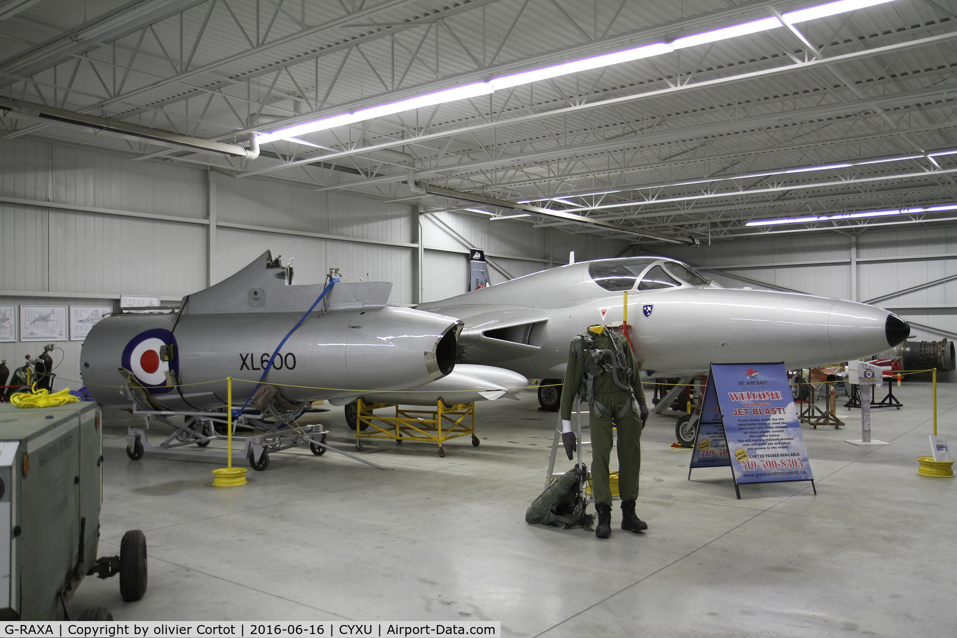 G-RAXA, 1958 Hawker Hunter T.7 C/N 41H-693751, now in Canada