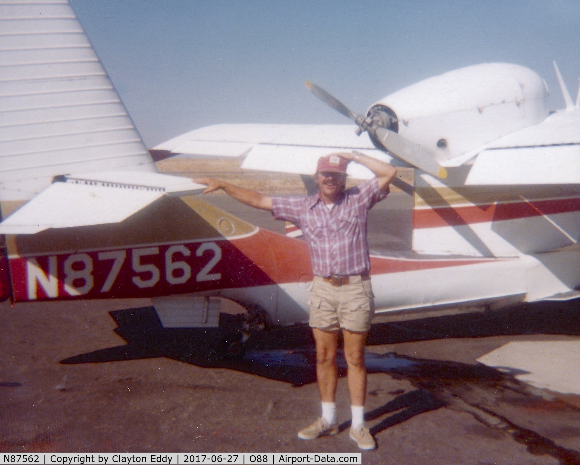 N87562, Republic RC-3 Seabee C/N 124, 1980? Old Rio Vista Airport in California.