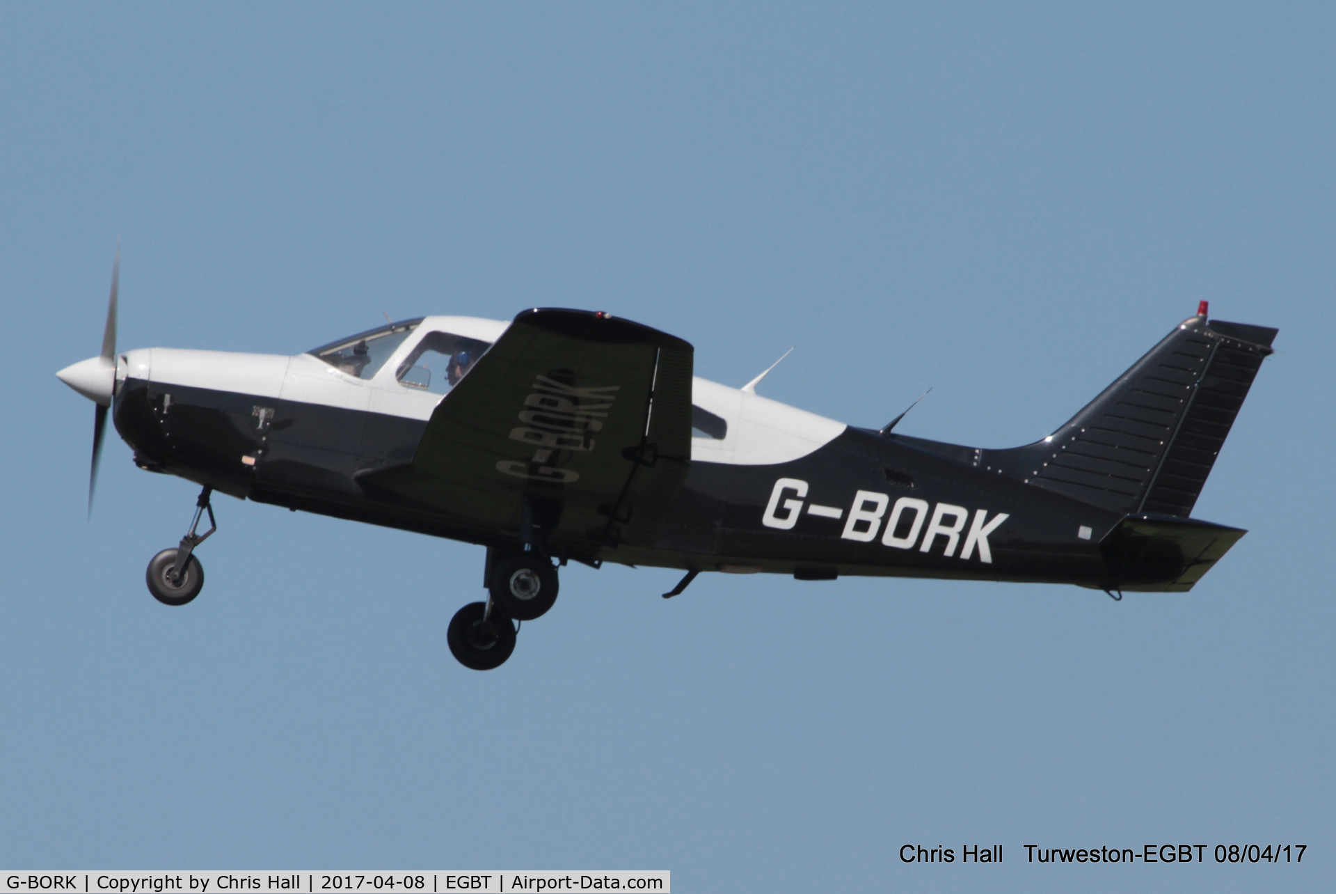 G-BORK, 1981 Piper PA-28-161 Cherokee Warrior II C/N 28-8116095, at Turweston