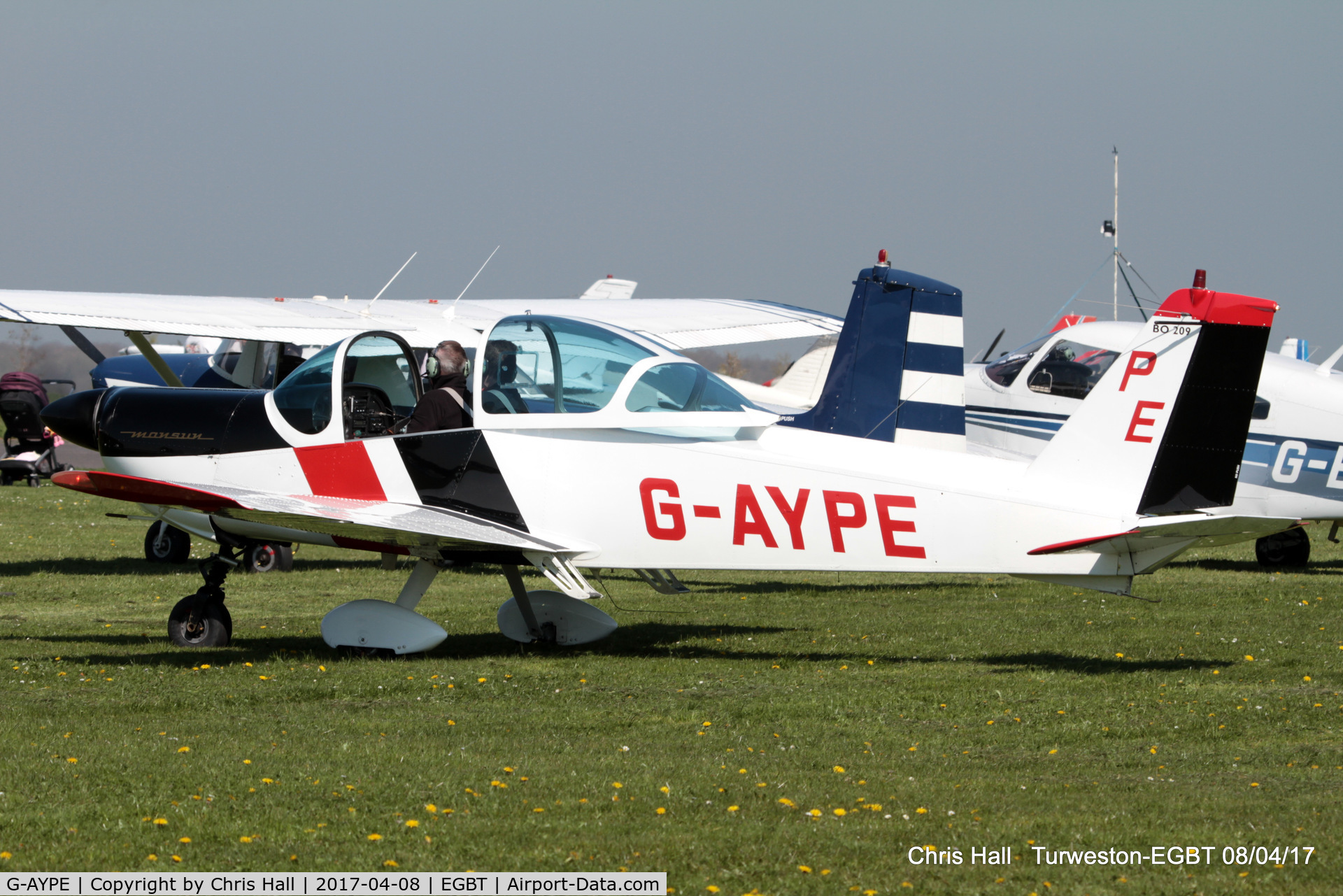 G-AYPE, 1971 Bolkow Bo-209 Monsun 150FF C/N 123, at The Beagle Pup 50th anniversary celebration fly in