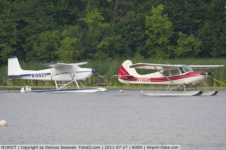 N180CT, Cessna 180B C/N 50632, Aeronca 15AC Sedan, N1183H and Cessna 180B, N180CT